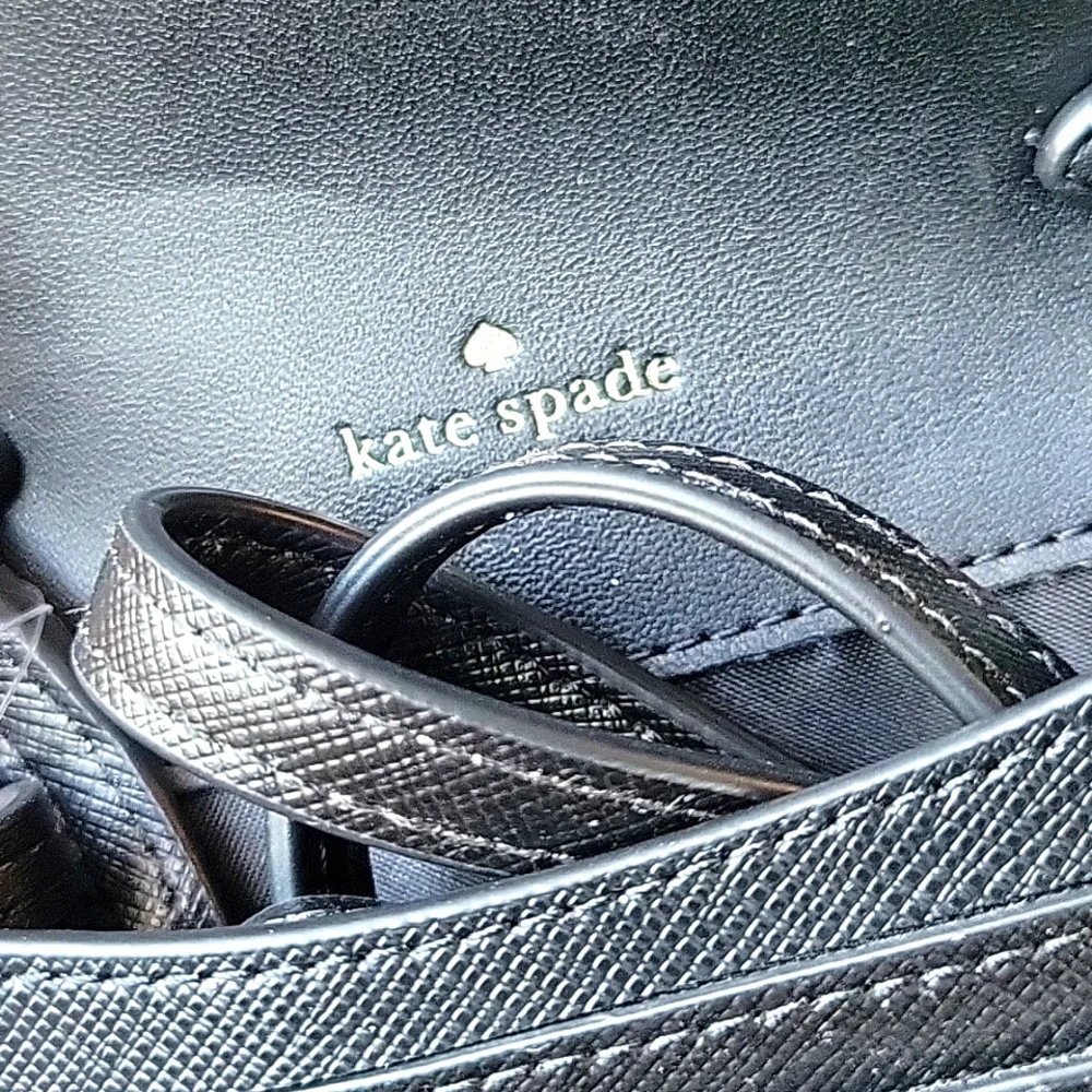 NWT KATE SPADE saffiano leather black crossbody - Picture 6 of 11